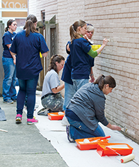 Pitt faculty, staff, and students donate their time and energy on many community projects during Pitt's Day of Caring.