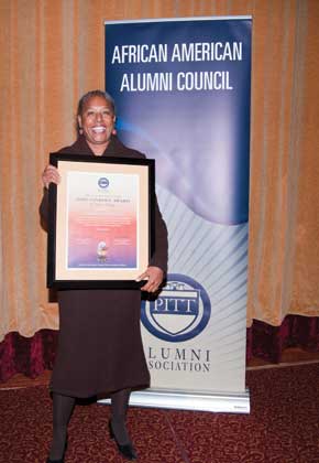 Gail Austin, former director of Pitt’s Academic Resource Center who retired after 42 years of service in various University positions, received the special Sankofa Jean Hamilton Walls Award.