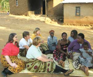 Pitt’s Sharon L. Hillier (third from left in yellow shirt) meets with local women and (on Hillier’s left) their tribal chief in Blantyre, Malawi, where the Microbicide Trials Network (MTN) operates a site. Hillier is an internationally recognized microbiologist who is the principal investigator for the MTN, an HIV/AIDS clinical trials network established by the National Institute of Allergy and Infectious Diseases. She is also a professor and vice chair for faculty affairs and director of reproductive infectious disease research in the Department of Obstetrics, Gynecology, and Reproductive Sciences in Pitt’s School of Medicine. In her role at MTN, Hillier leads an international team of investigators and community and industry partners from seven countries and three continents, directing an ambitious HIV-prevention research agenda.
