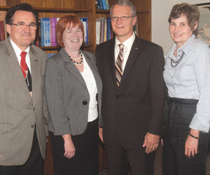 From left: Juan J. Manfredi, Patricia E. Beeson, David N. DeJong, and Alberta M. Sbragia
