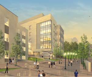Artist's rendering of the proposed addition to Salk Hall