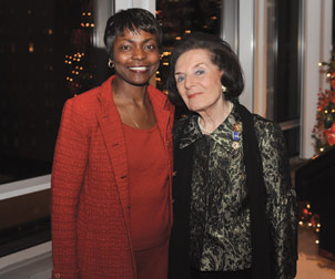 Pitt alumnus Frances Hesselbein (right) and retired Brigadier General Belinda H. Pinckney, who will deliver the July 25 Hesselbein Lecture in the O’Hara Student Center.