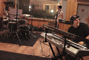 Ben Clifton in a music studio