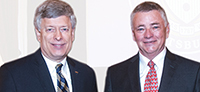 Chancellor Mark A. Nordenberg and Board of Trustees Chair Stephen R. Tritch