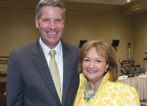 Eva Tansky Blum with Chancellor Gallagher