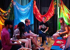 In the Hindu Student Council exhibit, students discussed balancing expectations in American and Indian cultures. (Photo by Emily O'Donnell)