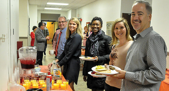 Pitt’s Computing Services and Systems Development (CSSD) held its annual United Way Pancake Breakfast on Nov. 6. The culinary tradition raised more than $500 for United Way programs. CSSD has an average participation rate of more than 90 percent in Pitt’s annual United Way campaign. This year’s effort, “We Are Stronger Together,” continues University-wide through Jan. 8. 