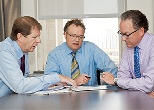 From left, Mark Redfern, David Vorp, and Brian Vidic (Photo by Emily O'Donnell)