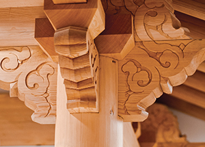 Finely carved woodwork takes center stage in the Korean Heritage Classroom. (Photos by Emily O'Donnell)