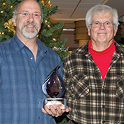 Robert Enick (left) and James M. Pommersheim (ENGR ’60, ’63G, ’69G)