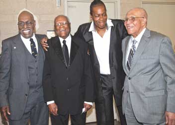 Century-4 Bobby Grier (KGSB ’57), first African American to play in the Sugar Bowl, in 1956; Herbert P. Douglas Jr.; Wanda Randolph (A&S ’80), holder of Pitt women’s basketball’s single season rebounding record, and Rev. James “Jimmy Joe” Robinson (A&S ’51), Pitt’s first African American football recruit.