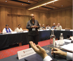 Deborah Walker (standing), student conduct officer and assistant to the dean in Pitt’s Office of Student Affairs, was selected to be a presenter at the Oxford Round Table in Oxford, England, for five days in July. Walker’s presentation, “Responding to Crime at an Urban-Based Research University,” was followed by a roundtable discussion. The conference, which drew about 40 participants from around the world, was hosted by the Oxford Round Table, Ltd., a not-for-profit educational and charitable organization whose mission is to promote education, art, science, religion, and charity through academic conferences and the publication of scholarly papers.