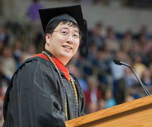 Student commencement speaker David Gau, who graduated from Pitt May 1, was named the 2011 Omicron Delta Kappa Senior of the Year. He also received the 2011 Whitaker International Fellows and Scholars Program award as well as a Rotary Ambassadorial Scholarship, which will allow him to study at the University of New England in New South Wales, Australia.