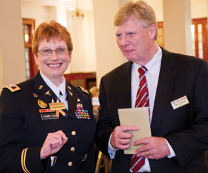 Legacy Laureate Priscilla Hamilton and Paul Casey, director of development for the School of Dental Medicine