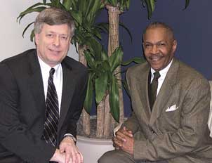 Man&Hill Chancellor Mark A. Nordenberg and Robert Hill
