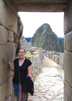 Sarah Henrich at Machu Picchu.