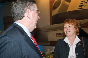 Left, Gerald D. Holder, US Steel Dean of Engineering and a professor of chemical and petroleum engineering at Pitt, and Patricia E. Beeson, Pitt vice provost for graduate and undergraduate studies.