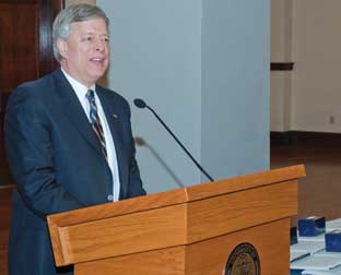Chancellor Mark A. Nordenberg held his annual Staff Recognition Ceremony and Reception in Alumni Hall on Dec. 8, honoring Pitt employees who have served the University for 20, 30, 40, 40-plus, 50, and 50-plus years.
