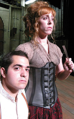 Sweeney-Todd From left, Rocky Paterra as Tobias Ragg, and Theo Allyn as Mrs. Lovett