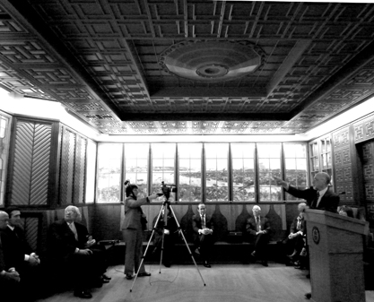 Turkish-Room-#1-P1040427 Omer Akin, the room’s architect of record and a professor in Carnegie Mellon’s School of Architecture, answers questions about the room’s design.