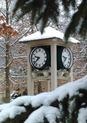 Clock tower on the University of Pittsburgh  at Bradford campus